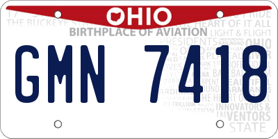 OH license plate GMN7418