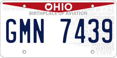 OH license plate GMN7439