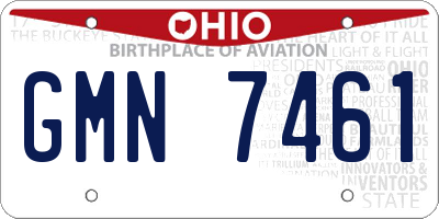 OH license plate GMN7461