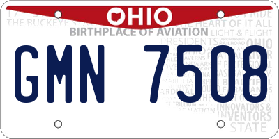 OH license plate GMN7508