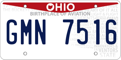 OH license plate GMN7516