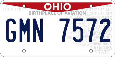 OH license plate GMN7572