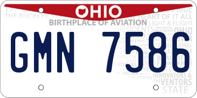 OH license plate GMN7586