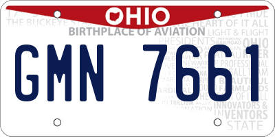 OH license plate GMN7661