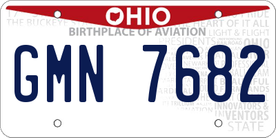 OH license plate GMN7682