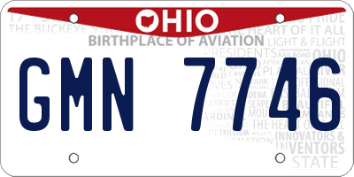 OH license plate GMN7746