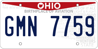OH license plate GMN7759
