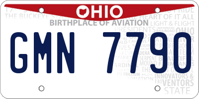 OH license plate GMN7790