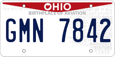 OH license plate GMN7842