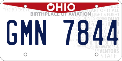 OH license plate GMN7844