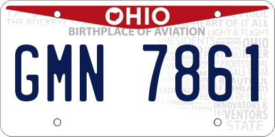 OH license plate GMN7861