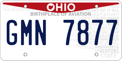 OH license plate GMN7877
