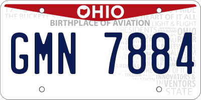 OH license plate GMN7884