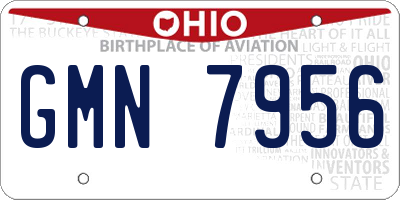 OH license plate GMN7956