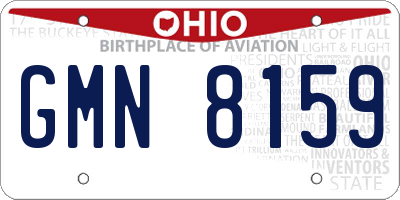 OH license plate GMN8159