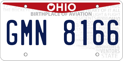 OH license plate GMN8166