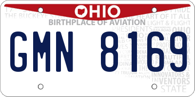 OH license plate GMN8169