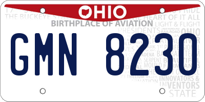 OH license plate GMN8230