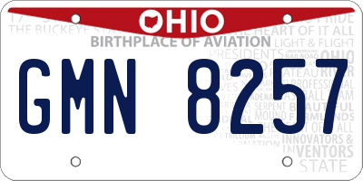 OH license plate GMN8257