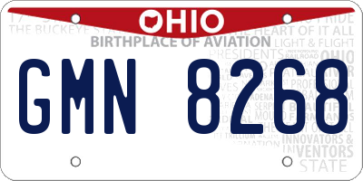 OH license plate GMN8268