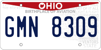 OH license plate GMN8309