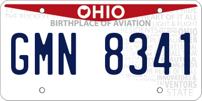 OH license plate GMN8341