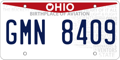 OH license plate GMN8409