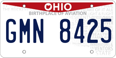 OH license plate GMN8425
