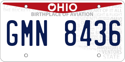OH license plate GMN8436