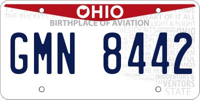OH license plate GMN8442