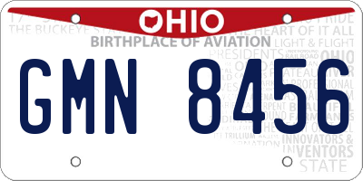 OH license plate GMN8456