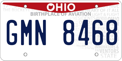 OH license plate GMN8468