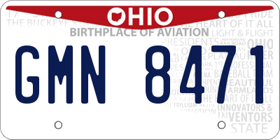 OH license plate GMN8471