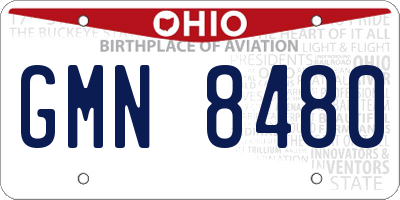 OH license plate GMN8480