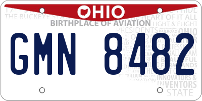 OH license plate GMN8482