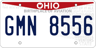 OH license plate GMN8556