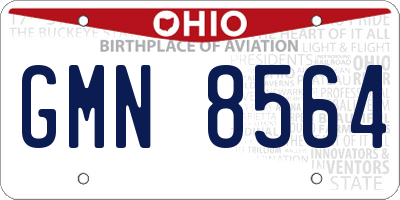 OH license plate GMN8564