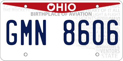 OH license plate GMN8606