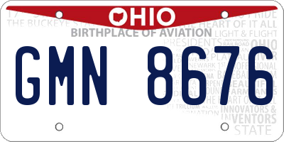 OH license plate GMN8676