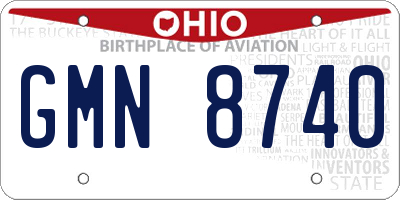 OH license plate GMN8740