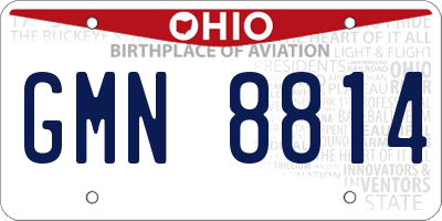OH license plate GMN8814