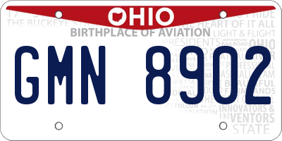 OH license plate GMN8902