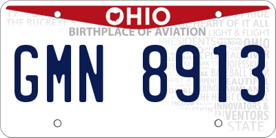 OH license plate GMN8913