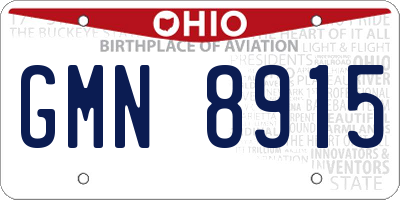 OH license plate GMN8915