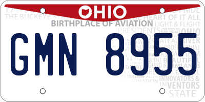 OH license plate GMN8955