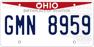 OH license plate GMN8959