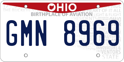 OH license plate GMN8969