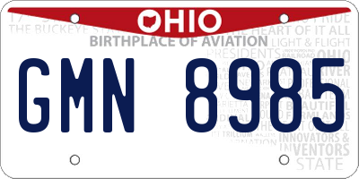 OH license plate GMN8985