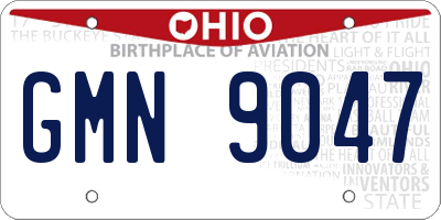 OH license plate GMN9047