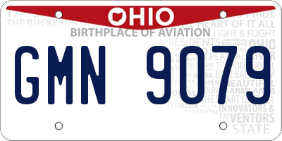 OH license plate GMN9079